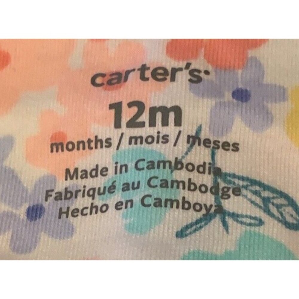 Carters Baby Girls Floral Pull On Shorts Romper Size 12M Multicolor 2 Items - Picture 16 of 16